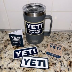 Yeti 24oz Rambler Mug Charcoal Grey NWT